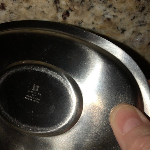 MID CENTURY MODERN Stainless Steel Gravy Boat with Black Wood Handle Vintage - Picture 15 of 16